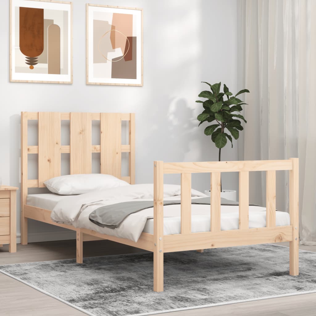 Bed Frame without Mattress Small Single Solid Wood Pine