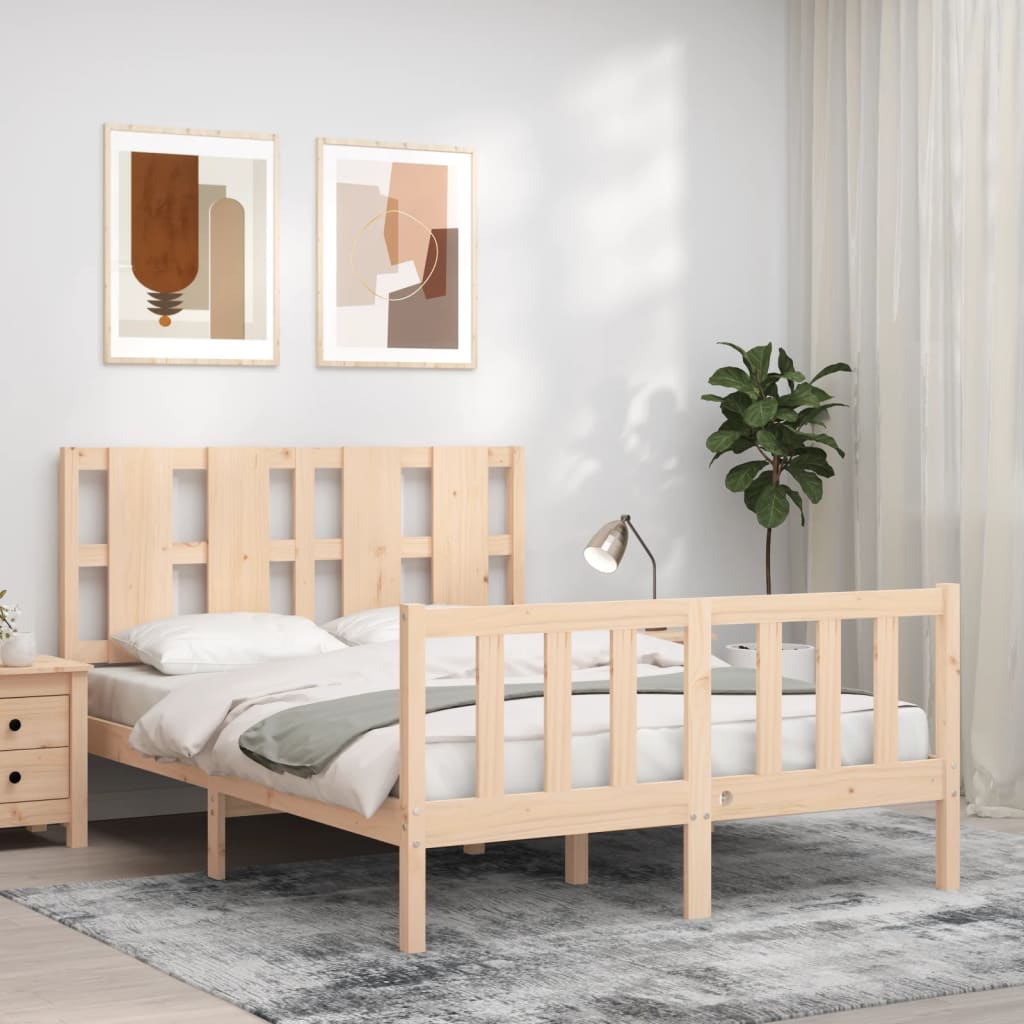 Bed Frame Without Mattress Solid Wood Pine