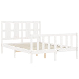 Bed Frame without Mattress White 140x200 cm Solid Wood Pine