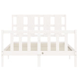 Bed Frame without Mattress White 140x200 cm Solid Wood Pine