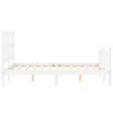 Bed Frame without Mattress White 140x200 cm Solid Wood Pine