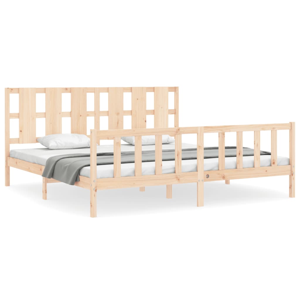 Bed Frame Without Mattress Solid Wood Pine