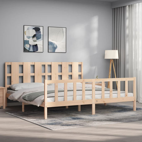 Bed Frame Without Mattress Solid Wood Pine