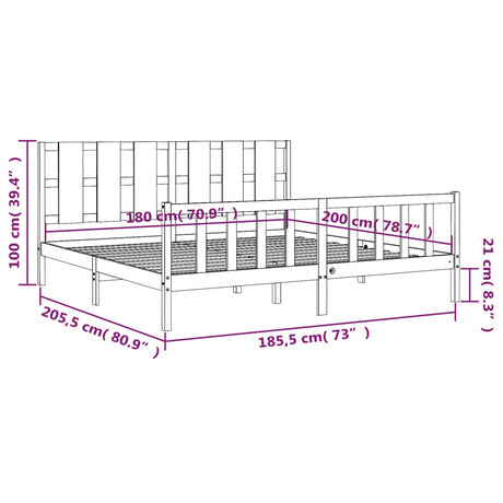 Bed Frame Without Mattress Solid Wood Pine