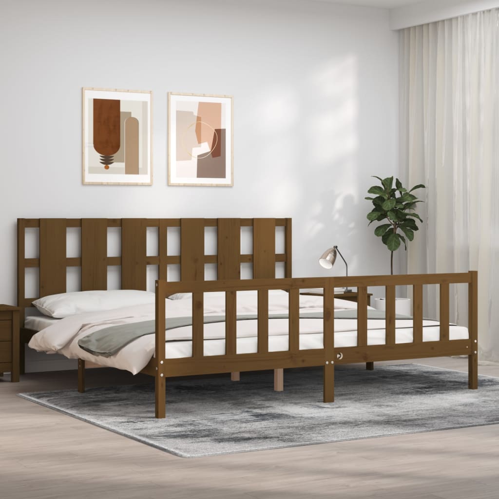 Bed Frame Without Mattress Solid Wood Pine