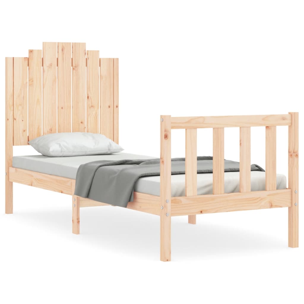 Bed Frame without Mattress Small Single Solid Wood Pine