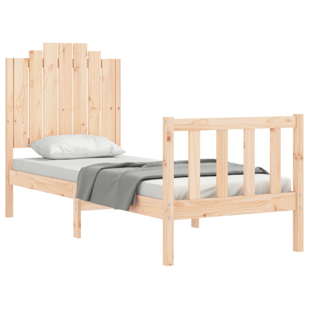 Bed Frame without Mattress Small Single Solid Wood Pine