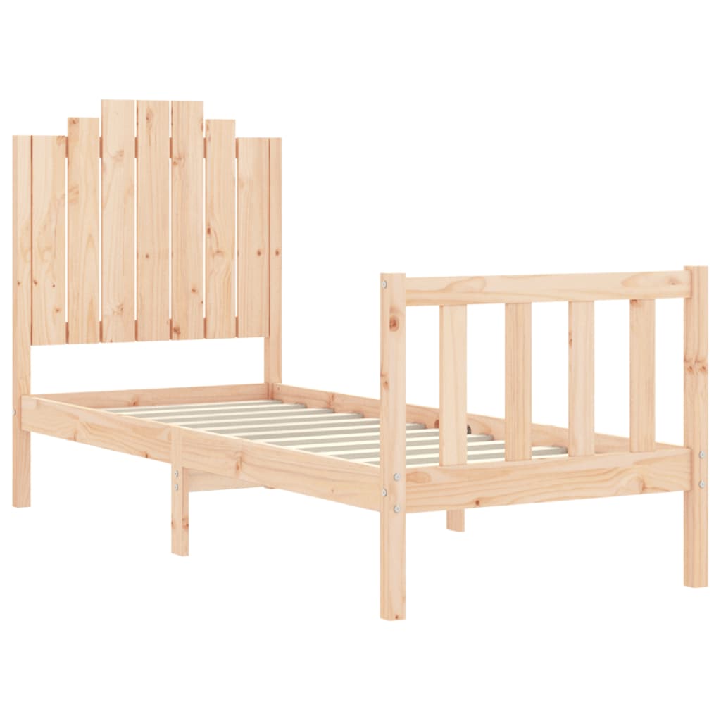 Bed Frame without Mattress Small Single Solid Wood Pine