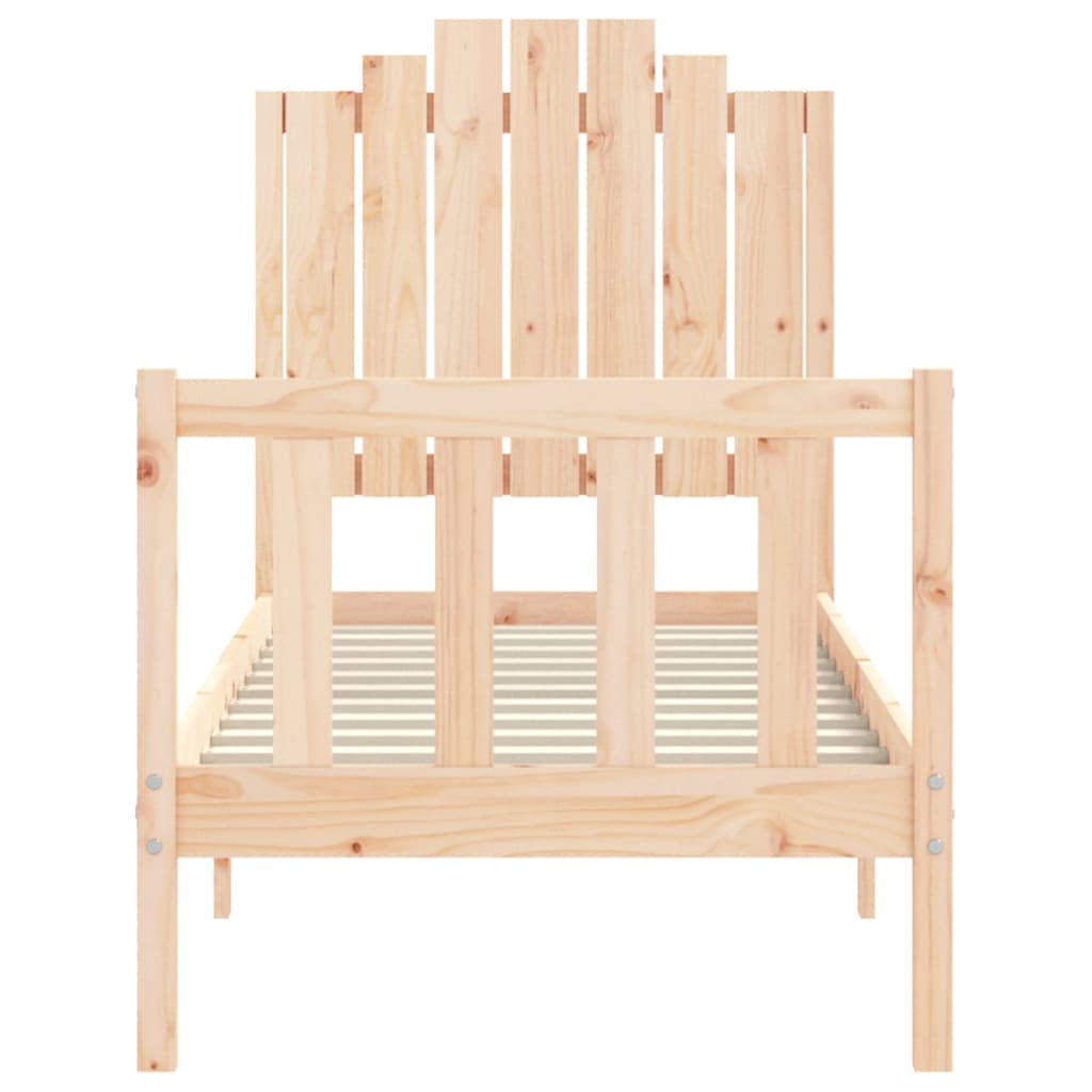 Bed Frame without Mattress Small Single Solid Wood Pine
