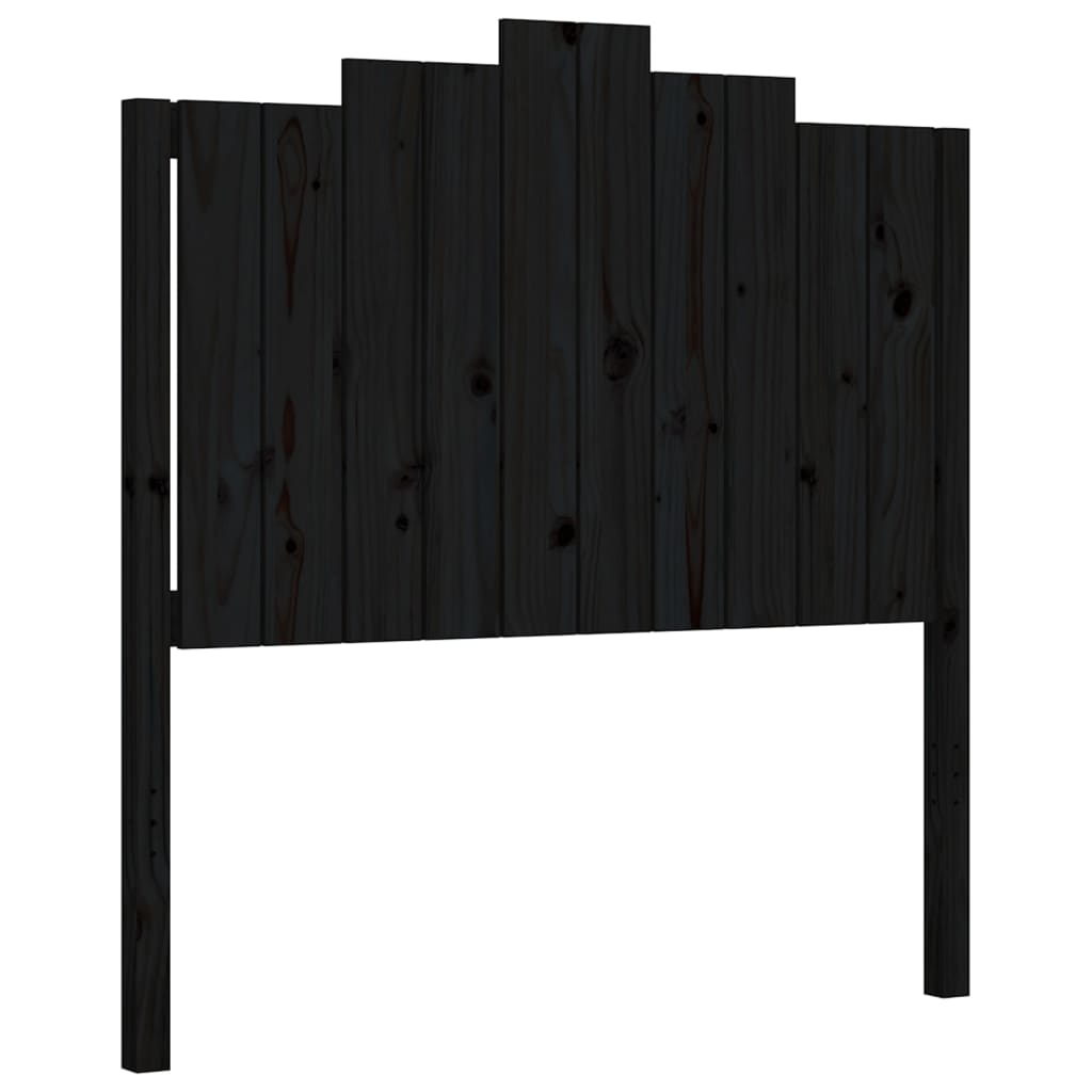 Bed Frame without Mattress Black 100x200 cm Solid Wood Pine