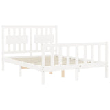 Bed Frame without Mattress White 140x200 cm Solid Wood Pine