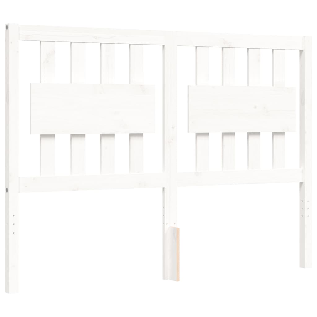 Bed Frame without Mattress White 140x200 cm Solid Wood Pine
