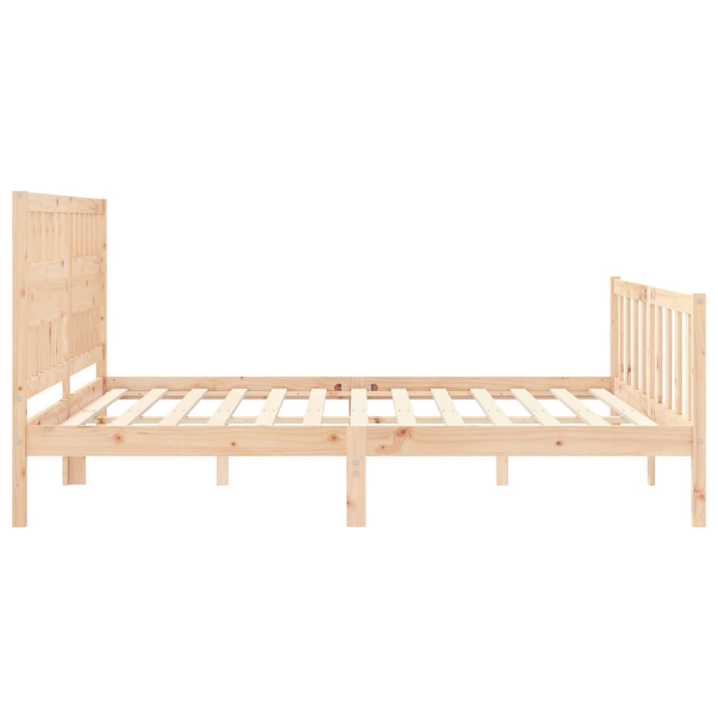 Bed Frame without Mattress Super King Size Solid Wood Pine