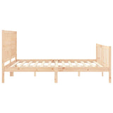 Bed Frame without Mattress Super King Size Solid Wood Pine