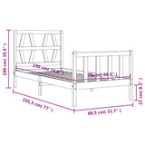 Bed Frame Without Mattress Small Single Solid Wood Pine