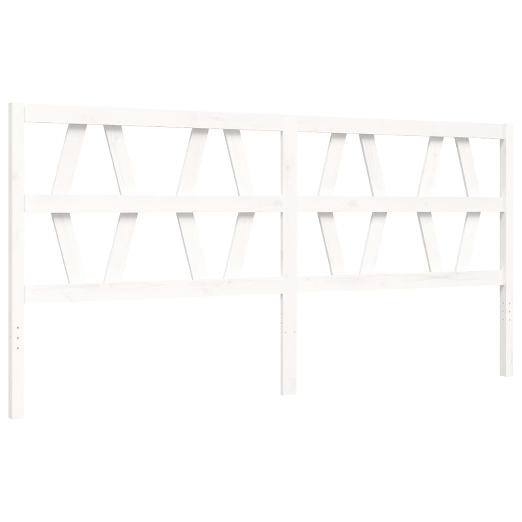 Bed Frame without Mattress White 200x200 cm Solid Wood Pine