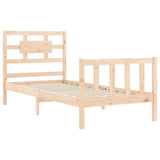Bed Frame without Mattress 90x200 cm Solid Wood Pine