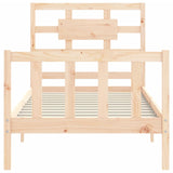 Bed Frame without Mattress 90x200 cm Solid Wood Pine