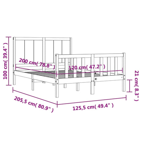 Bed Frame Without Mattress Solid Wood Pine