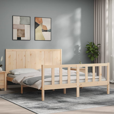 Bed Frame Without Mattress Solid Wood Pine