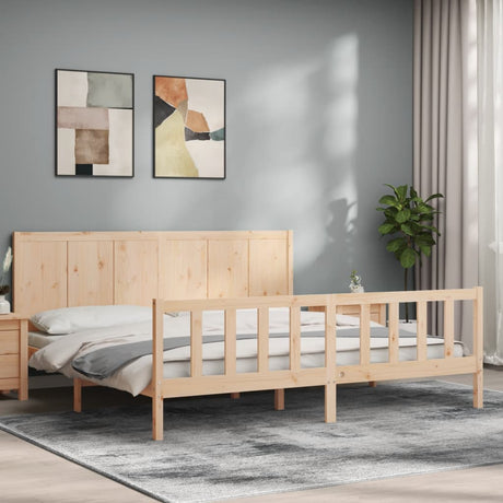 Bed Frame Without Mattress Solid Wood Pine
