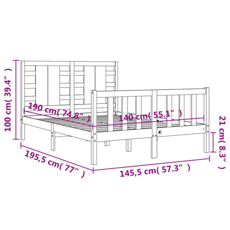 Bed Frame Without Mattress Solid Wood Pine