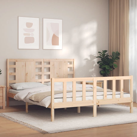 Bed Frame Without Mattress Solid Wood Pine
