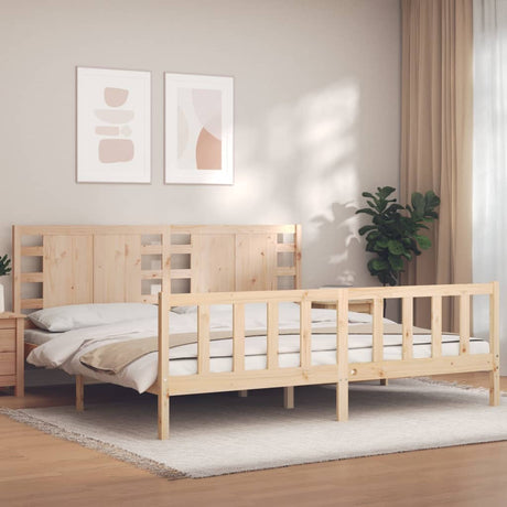 Bed Frame Without Mattress Solid Wood Pine