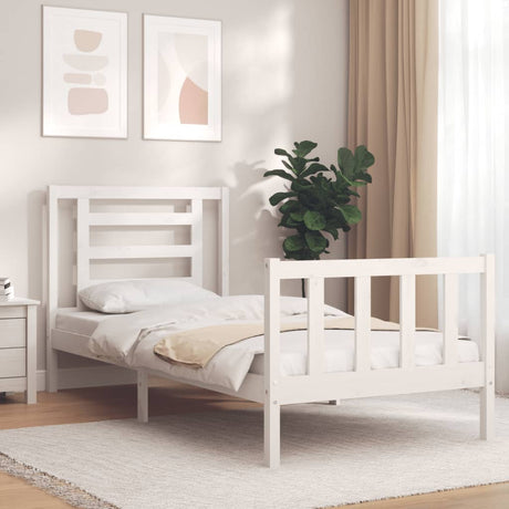 Bed Frame Without Mattress Double Solid Wood Pine