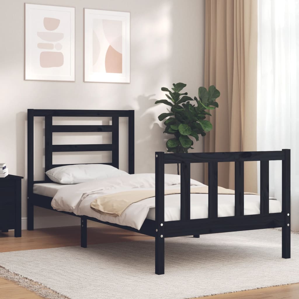 Bed Frame Without Mattress Double Solid Wood Pine