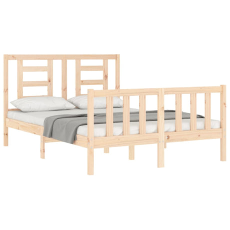 Bed Frame Without Mattress Double Solid Wood Pine