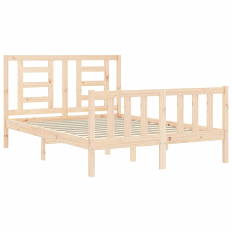 Bed Frame Without Mattress Double Solid Wood Pine