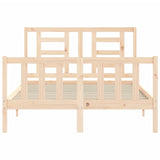 Bed Frame Without Mattress Double Solid Wood Pine
