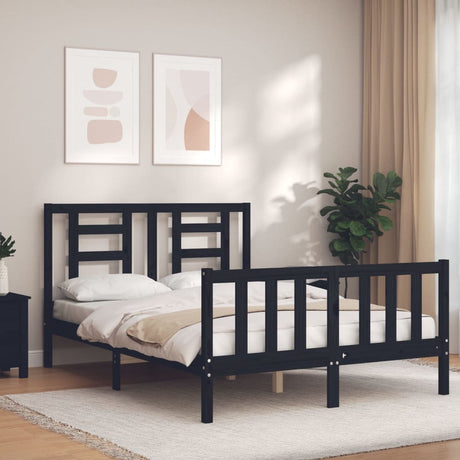 Bed Frame Without Mattress Double Solid Wood Pine