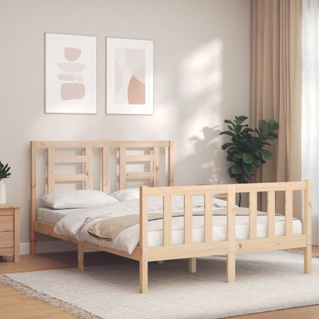 Bed Frame Without Mattress Double Solid Wood Pine