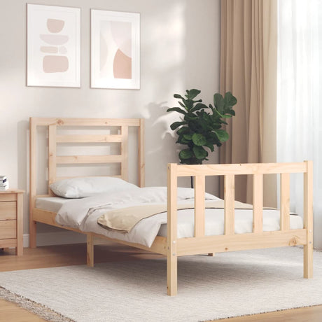 Bed Frame Without Mattress Double Solid Wood Pine