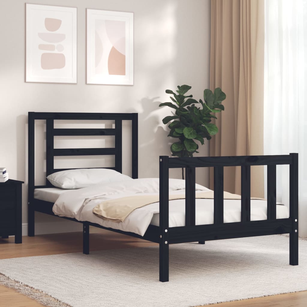 Bed Frame Without Mattress Double Solid Wood Pine