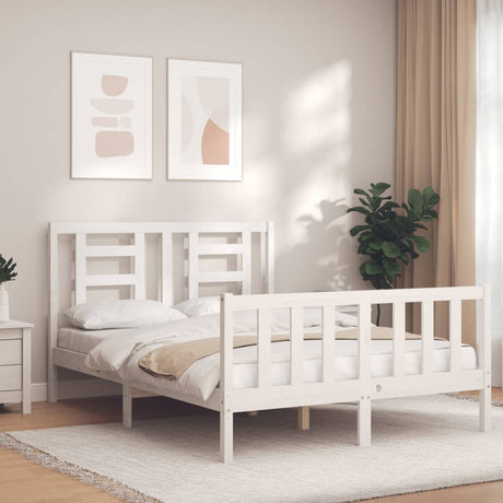 Bed Frame Without Mattress Double Solid Wood Pine