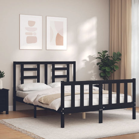 Bed Frame Without Mattress Double Solid Wood Pine