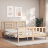 Bed Frame Without Mattress Double Solid Wood Pine