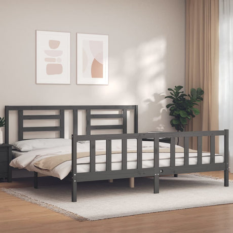 Bed Frame Without Mattress Double Solid Wood Pine