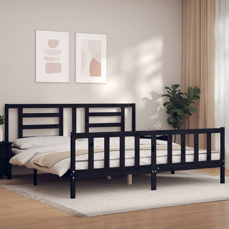 Bed Frame Without Mattress Double Solid Wood Pine