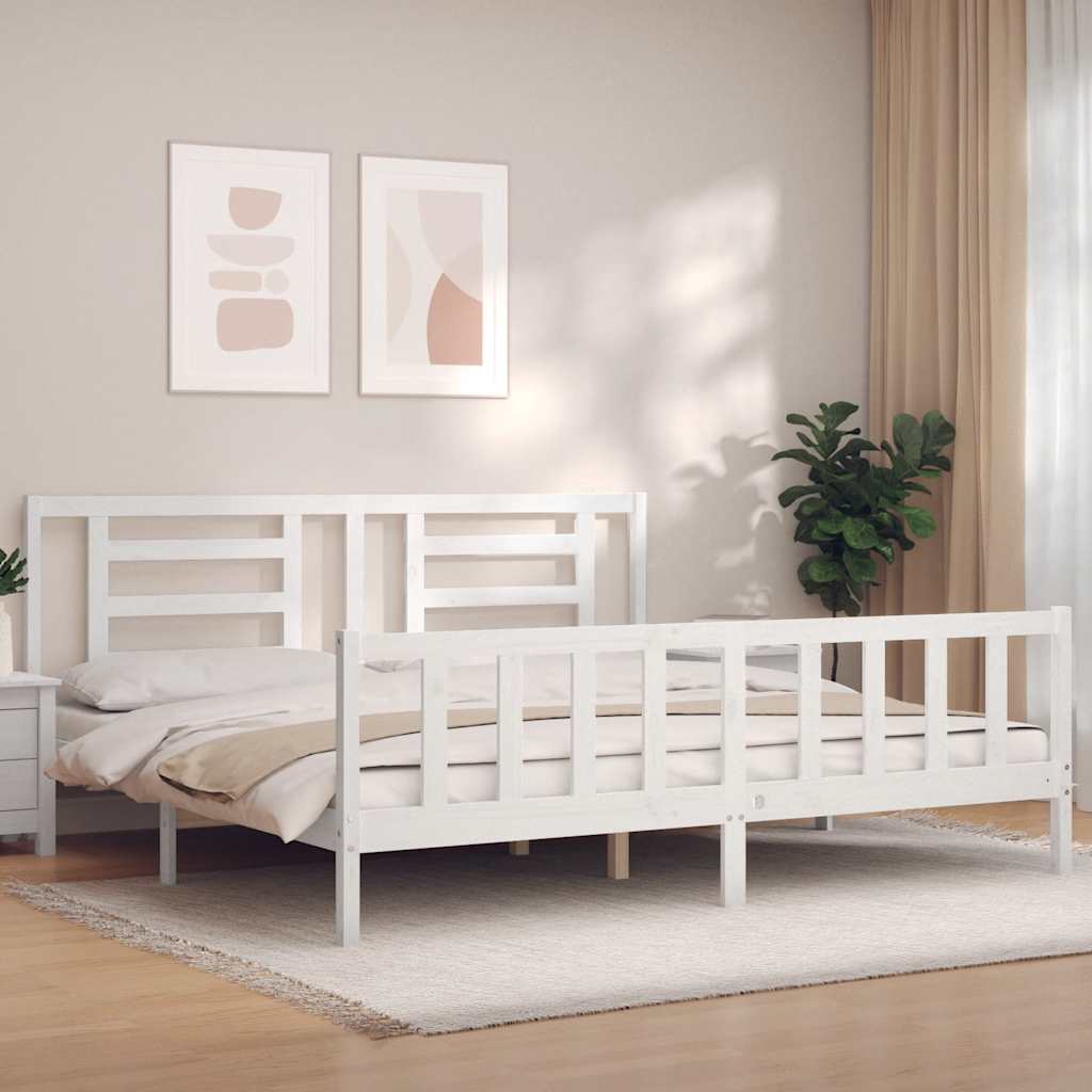 Bed Frame Without Mattress Double Solid Wood Pine