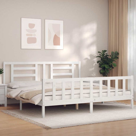Bed Frame Without Mattress Double Solid Wood Pine