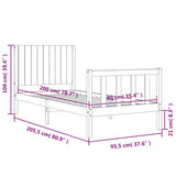 Bed Frame Without Mattress Solid Wood Pine