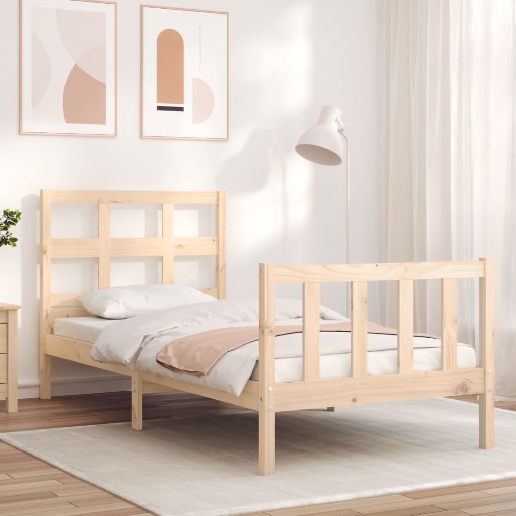 Bed Frame Without Mattress Small Single Solid Wood Pine