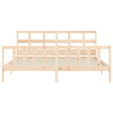 Bed Frame without Mattress 200x200 cm Solid Wood Pine