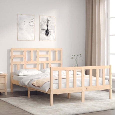 Bed Frame Without Mattress Small Double Solid Wood Pine