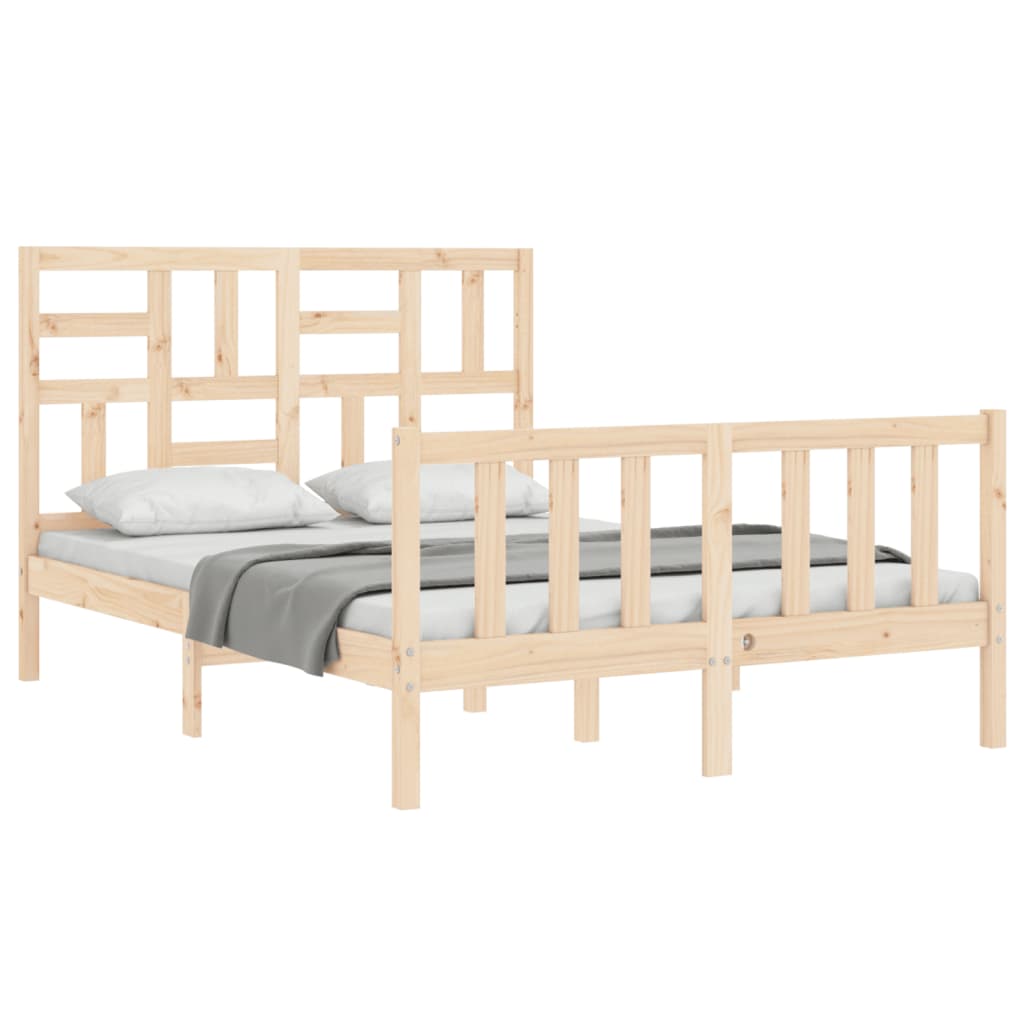 Bed Frame Without Mattress Small Double Solid Wood Pine