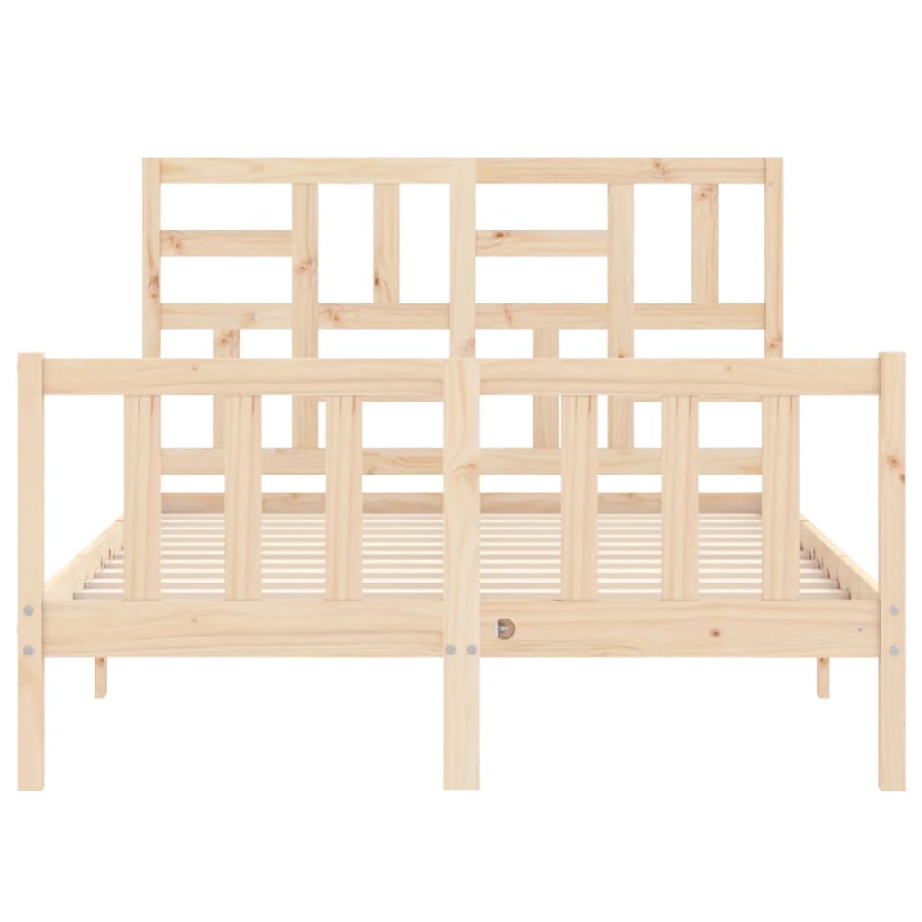 Bed Frame Without Mattress Small Double Solid Wood Pine